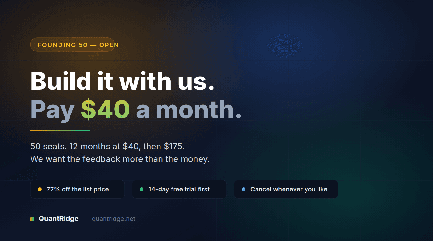 The Founding 50: $40 a Month for a Year — and a Say in What We Build Next